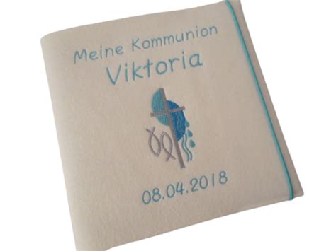 Fotoalbum Kommunion Konfirmation Wollfilz Gr En Feine