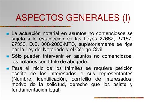 Asuntos No Contenciosos De Competencia Notarial Ppt Descargar