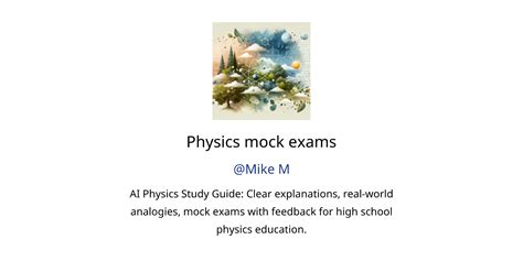 Physics Mock Exams Gpts Features And Functions Examples And Prompts