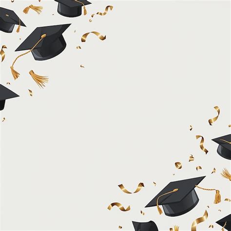 Premium Vector A Picture Of A Graduation Cap And Gowns With The Words