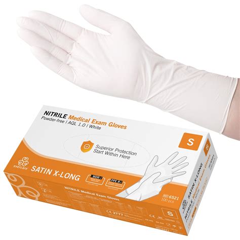 Evercare® Examination Gloves Nitrile Satin X Long Evercare Medical