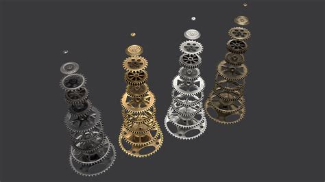 3d Model Cogs Collection Gears Vr Ar Low Poly Cgtrader