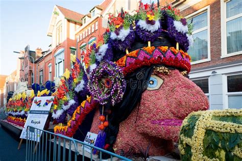 Platforms Decorated With Flowers On Bloemencorso Bollenstreek Flower