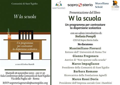 Presentazione Il Novembre Del Libro W La Scuola Un Programma Per