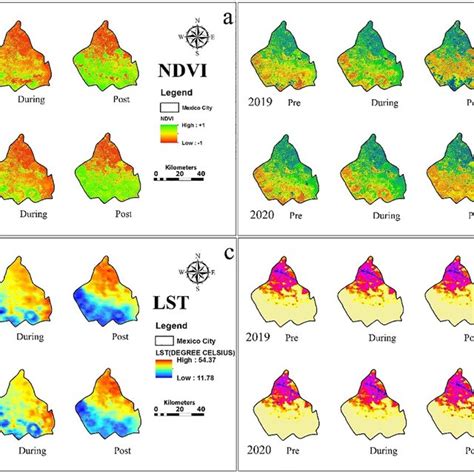 Spatio Temporal Changes In A NDVI B NDWI C LST And D NTL Based On