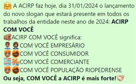 ACIRP VOCÊ Associação Comercial e Industrial de Rio das Pedras