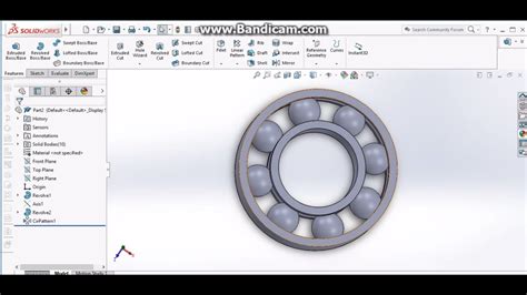 How To Make A Bearing In Solidworks Youtube