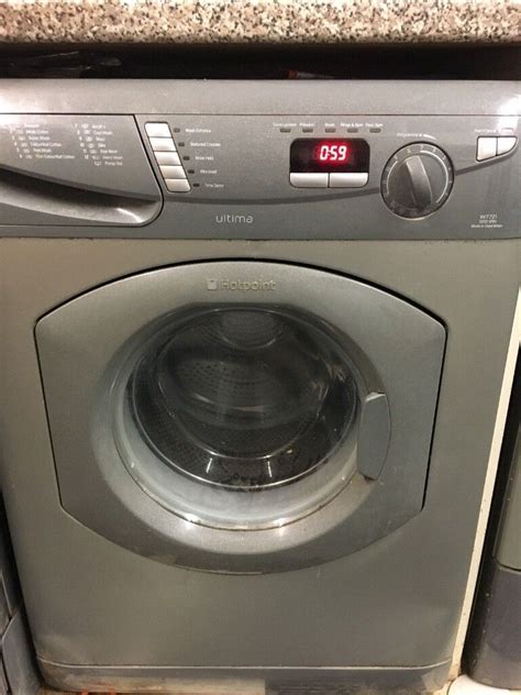 Hotpoint Ultima Freestanding Washing Machine Silver Graphite In Luton