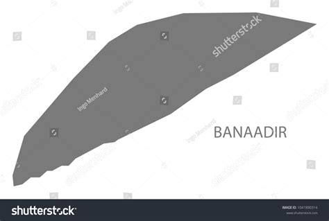 Banaadir Map Somalia Grey Illustration Shape Stock Vector (Royalty Free ...