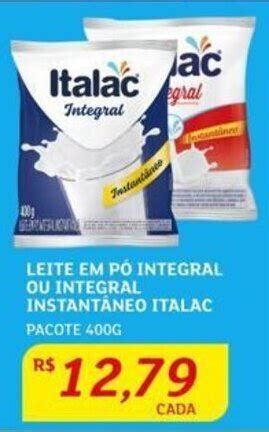 LEITE EM PÓ INTEGRAL OU INTEGRAL INSTANTÂNEO ITALAC PACOTE 400G oferta