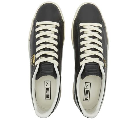 Puma Men S Clyde Base Sneakers In Black Gold Puma