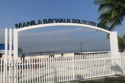 Manila Bay Dolomite Beach Nilagyan Na Ng Arko At Gate Abs Cbn News