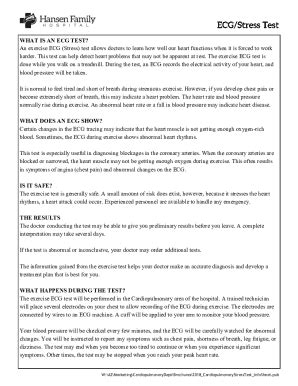 Fillable Online Cardiac Exercise Stress Testing What It Can And Cannot