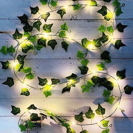 Piezas Hiedra Artificial M Guirnalda Vines Con Luces Led Planta