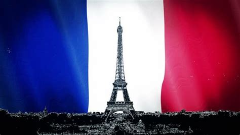 Eiffel Tower Over French Flag Loop Stock Footage Video (100% Royalty ...