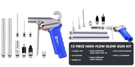 Wynnsky Hi Flo Pieces Air Blow Gun Kit Quiet Flo Tip Ebay