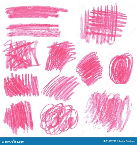 Pink Pencil Drawing Sketches Stock Vector Illustration Of Occupation