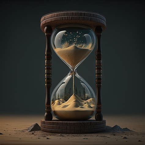 Premium Photo Hourglass With Trees Inside On A Black Background Time Ancient Timer Dominance