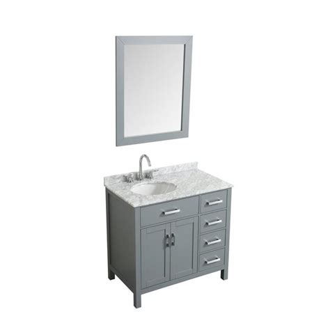 Beaumont Decor Hampton 37 In Gray Undermount Single Sink Bathroom