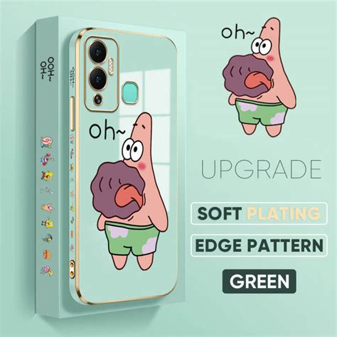 Casing Ponsel Untuk Infinix Hot Play X Gratis Lanyard Patrick Star Kartun Dinosaurus