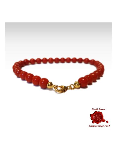 Red Italian Coral Bracelet Beads Jovon Venice