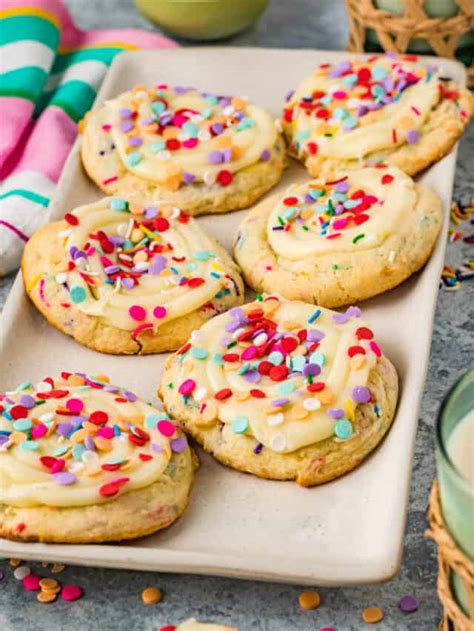 Confetti Cake Cookies Crumbl Cookie Copycat Recipe