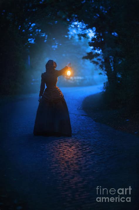 Victorian Woman Alone At Night With A Lamp Photograph By Lee Avison