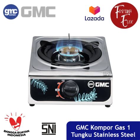 GMC Kompor Gas 1 Tungku Tipe 111 Stainless Steel Warna Stenlis Lazada