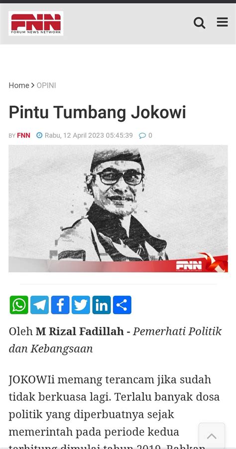 Freedomland On Twitter Pintu Tumbang Jokowi By Fnn Rabu