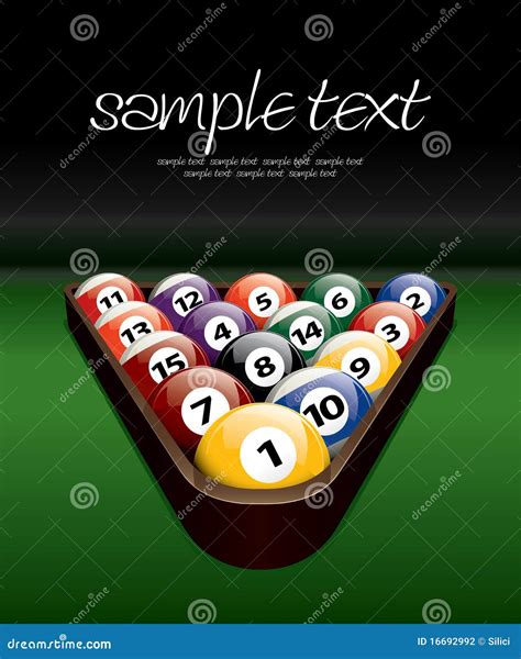 Billiard Ball Set 2 stock vector. Illustration of felt - 16692992