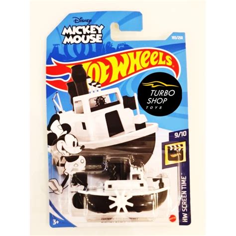 Novo Hot Wheels Barco Do Mickey Disney Steamboat Hw Screen Time