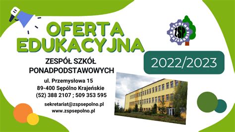 Oferta edukacyjna na rok szkolny 2022 2023 Zespół Szkół