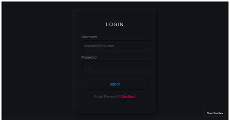 Dark Neumorphism Login Form Codesandbox