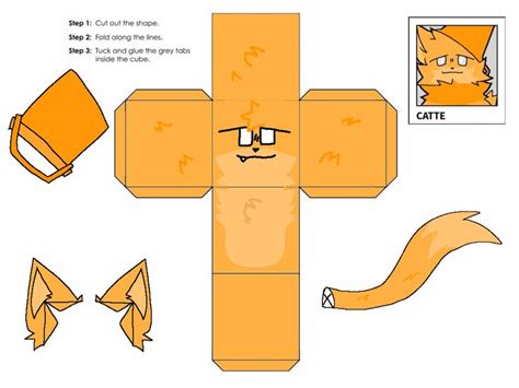 Catte Kaiju Paradise Cube Template