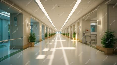 Premium AI Image | Modern hospital hall light lighting positive ...