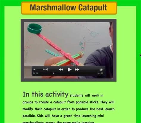 Stem Activity Challenge Marshmallow Catapult K 2nd Grade By Science