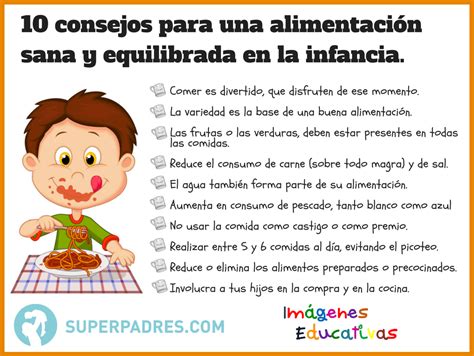 10 Consejos Para Una Alimentación Sana Y Equilibrada En La Infancia Imagenes Educativas