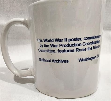 New Wwii Rosie The Riveter Coffee Cup From The National Archive Museum