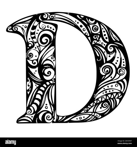 Ornamental letters d Black and White Stock Photos & Images - Alamy 