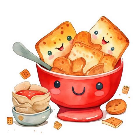 Premium AI Image | kawaii food yummy characters kawaii illustration food cartoon cute food art