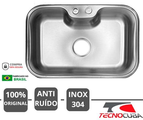 Cuba Gourmet 56x35x18 INOX 304 ESCOVADA TECNOCUBA Pia E Cuba De