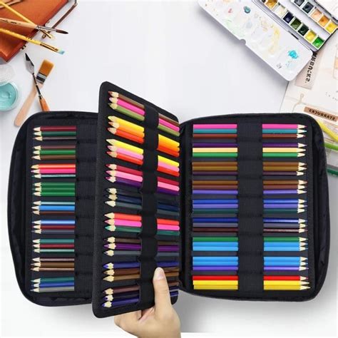 Trousse Crayon De Couleur Avec Trous Etui Crayon Trois