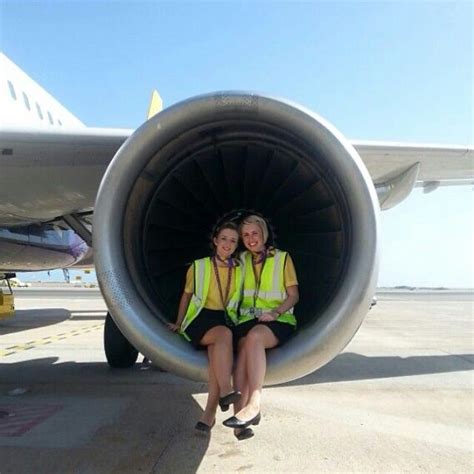 Monarch Airlines Stewardess Engine Crewfie