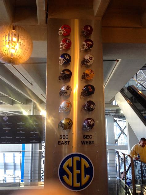 Sec Football Helmets At The Cotton Bowl Offices At At T Stadium In