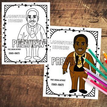 Black History Month Influential Black Male Leaders Coloring Pages