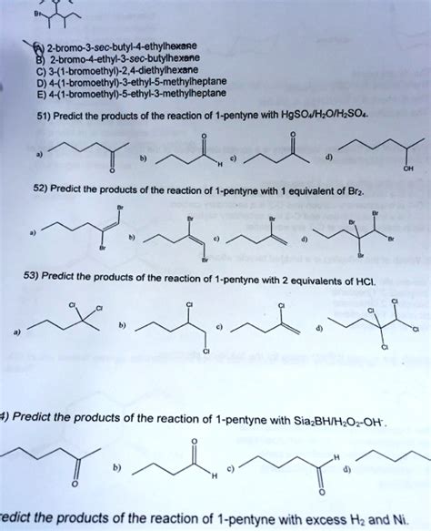 Solved 2 Bromo 3 Sec Butyl 4 Ethylhexane 2 Bromo 4 Ethyl 3 Sec