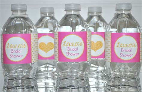 Bridal Shower Water Bottle Labels Wedding Water Bottle Etsy