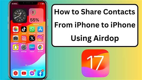 How To Airdrop Contacts From Iphone To Iphone Ios Youtube