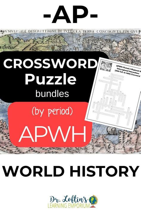 World History Crosswords For World History Teachers Artofit