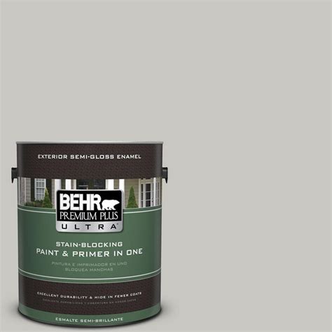 Behr Premium Plus Ultra 1 Gal N360 2 Silver Marlin Semi Gloss Enamel